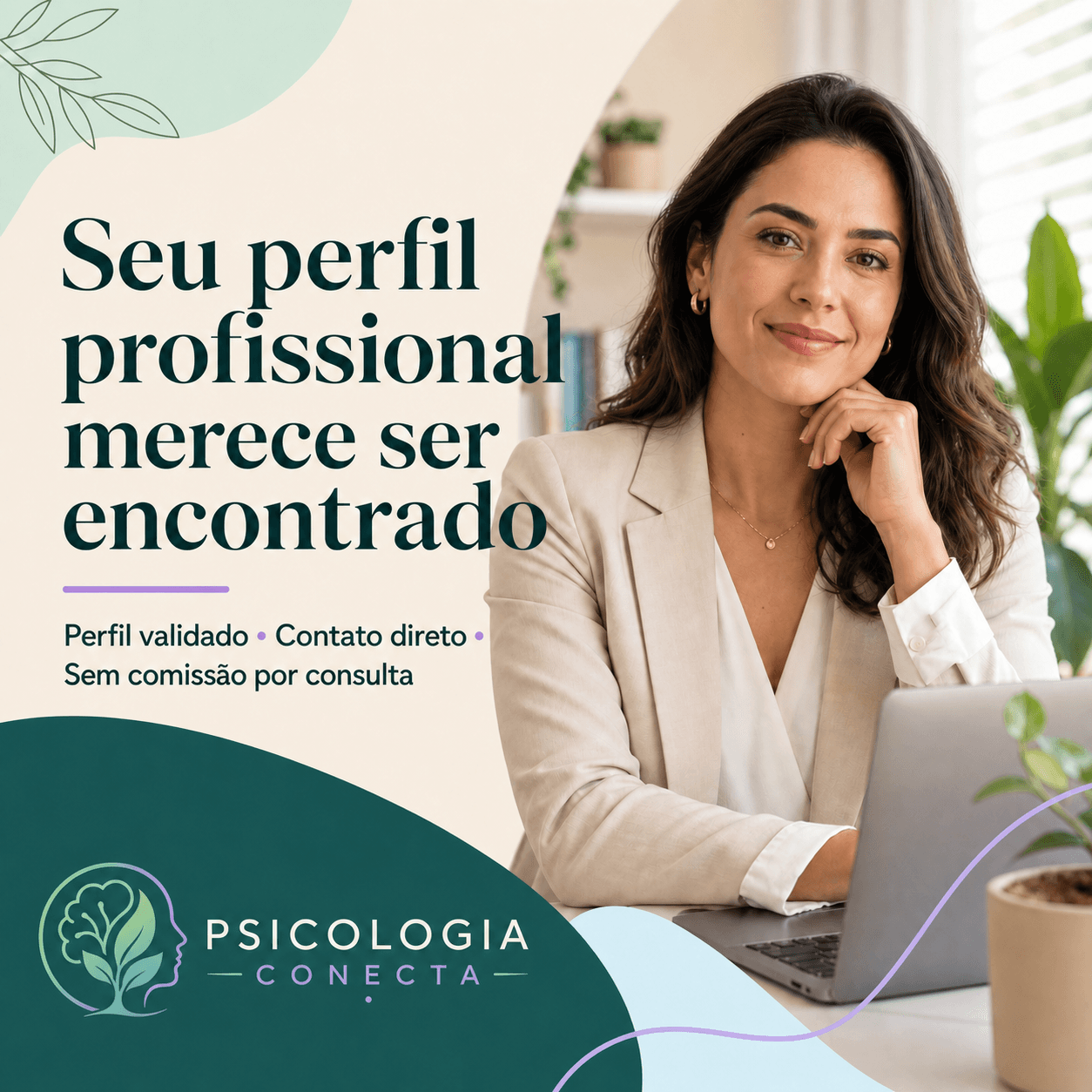 Psicóloga em seu ambiente profissional